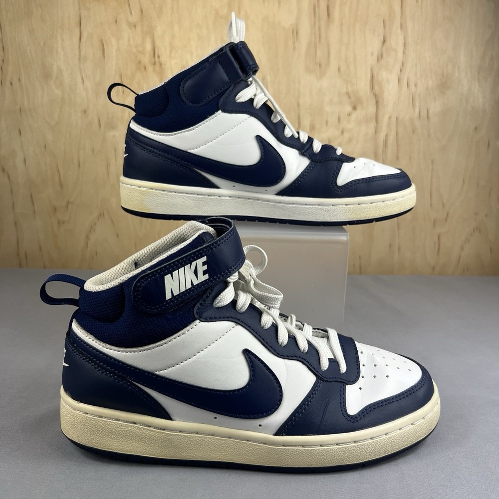 Nike Court Borough 2 Mid Youth Size 5.5 Blue White CD7782-107 Sneakers